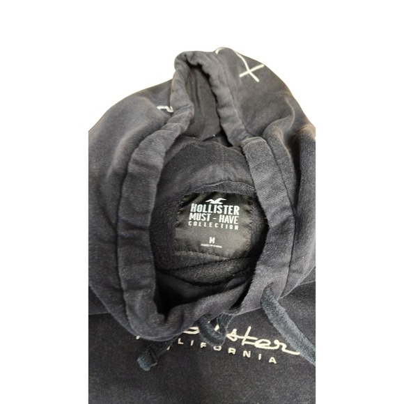 Hollister Hoodie Womens Medium Black California Pullover Sweatshirt Casual - Picture 5 of 5